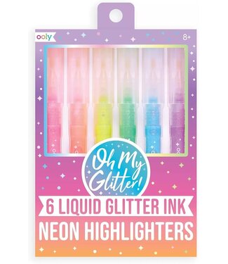 OOLY ENSEMBLE DE 6 SURLIGNEURS - OH MY GLITTER !