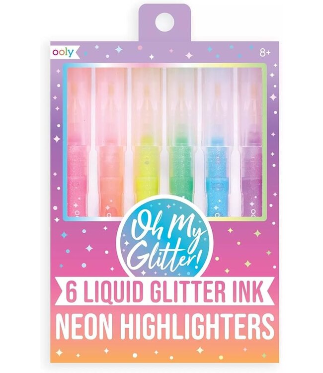 OOLY ENSEMBLE DE 6 SURLIGNEURS - OH MY GLITTER !