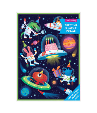 CARTE DE FÊTE PUZZLE - COSMIC PARTY