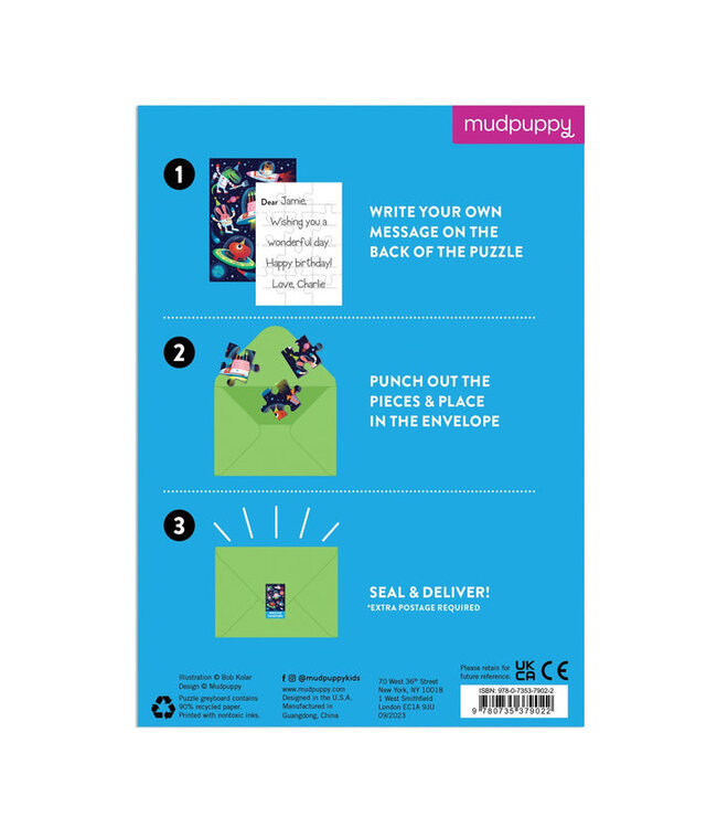 CARTE DE FÊTE PUZZLE - COSMIC PARTY