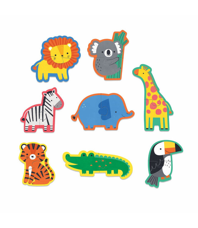 ENS. 8 CASSE-TÊTE 2 MCX - HAPPY ANIMALS