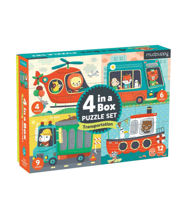 CASSE-TÊTE 4 EN 1 - VÉHICULES DE TRANSPORTATION