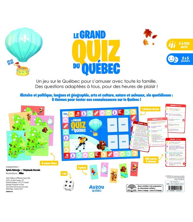 AUZOU LE GRAND QUIZ - QUÉBEC