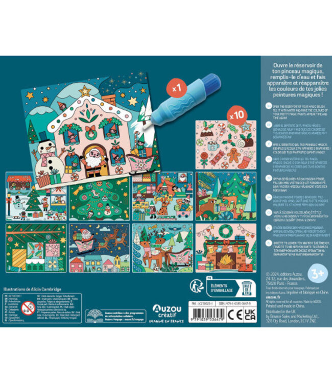 AUZOU MON COFFRET D'ARTISTE -MES PREMIÈRES PEINTURES MAGIQUES DE NOEL