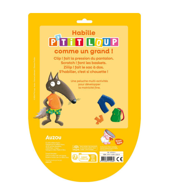 AUZOU PELUCHE - P'TIT LOUP À HABILLER