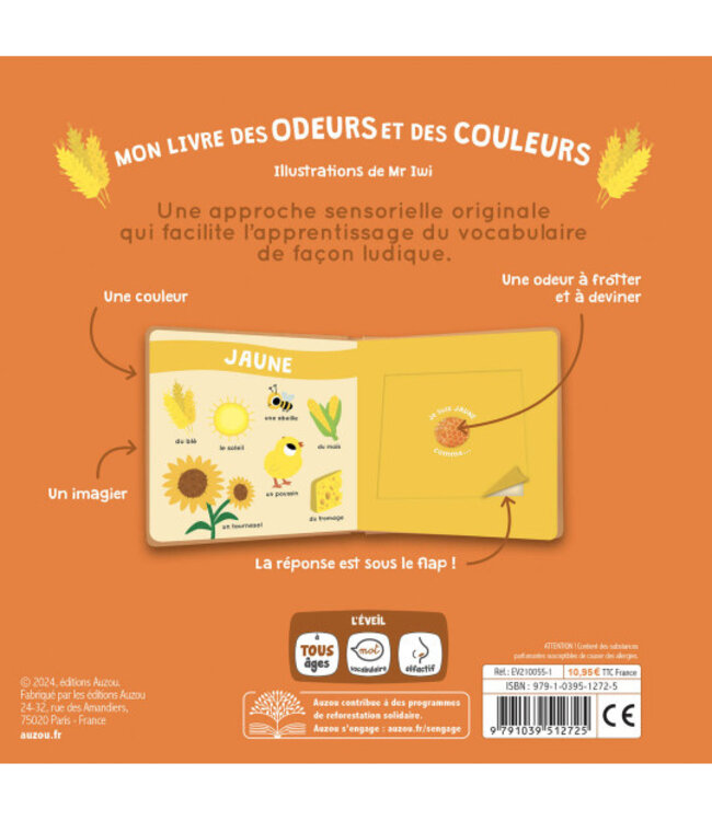 AUZOU MON LIVRE DES ODEURS ET DES COULEURS : LA FERME