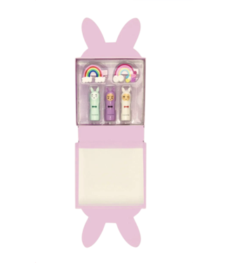 INUWET BOÎTE LAPIN - 3 BAUMES À LÈVRES & 2 BARETTES