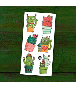PiCO TATOO TATOUAGE TEMPORAIRE - LES CHATS-CACTUS