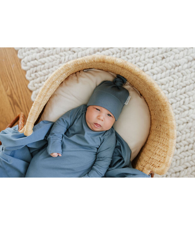 ZAK ET ZOÉ BONNET (0-3 MOIS) - BLEUET