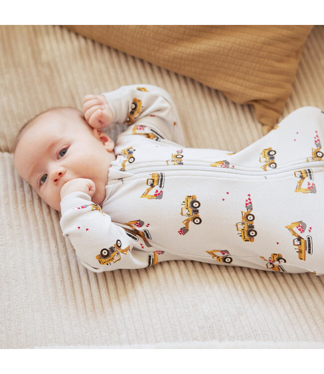 PETIT LEM PYJAMA À PATTES GRIS - CAMIONS DE LA SAINT-VALENTIN