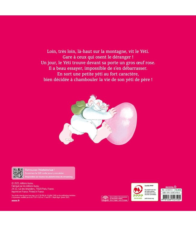 AUZOU LIVRE - L'INCROYABLE HISTOIRE DE DEMOISELLE YETI
