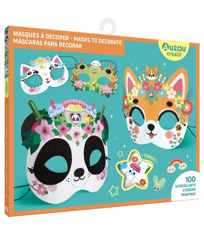 AUZOU POCHETTE CRÉATIVE - MES MASQUES KAWAII