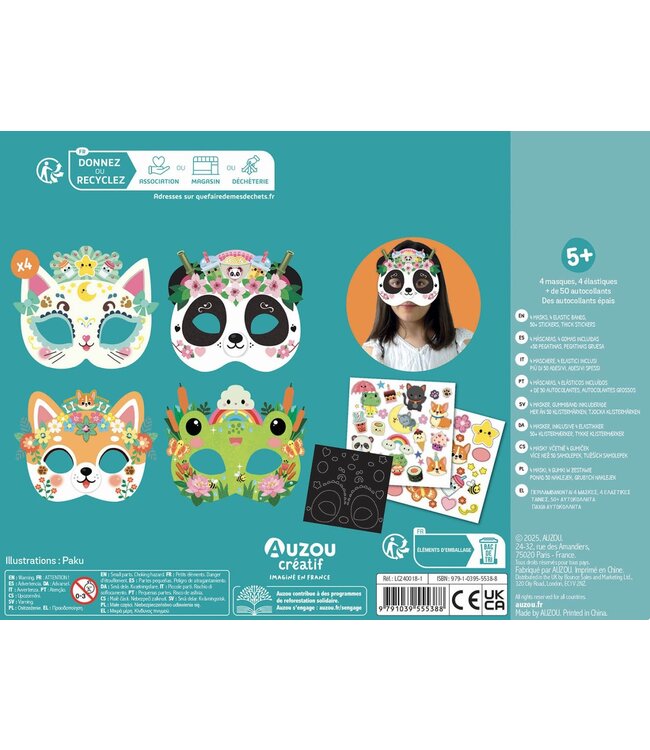 AUZOU POCHETTE CRÉATIVE - MES MASQUES KAWAII
