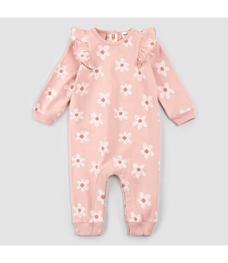 MILES THE LABEL COMBINAISON FLEURS - PINK LEATHER