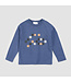 MILES THE LABEL CHANDAIL MANCHES LONGUE CARREAUX ET SINGES - DUSTY BLUE