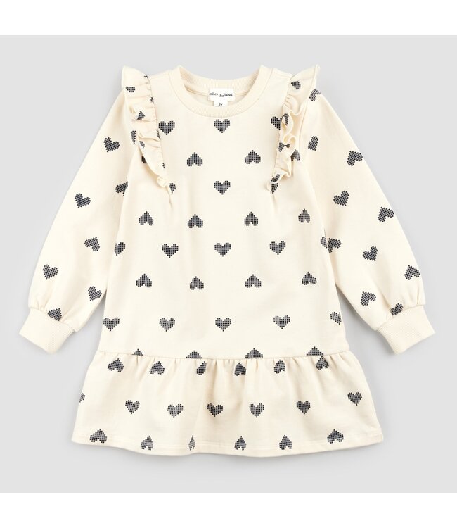 MILES THE LABEL ROBE COEURS PIXEL - BEIGE