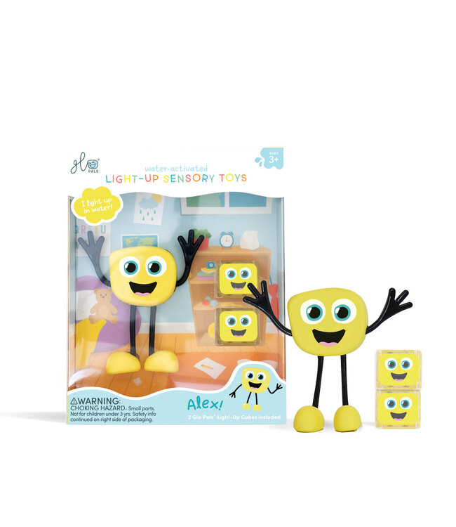 GLO PALS PERSONNAGE AVEC 2 CUBES LUMINEUX - ALEX