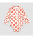 MILES THE LABEL MAILLOT DE BAIN À MANCHES LONGUES - DAMIER TROPICAL CORAIL