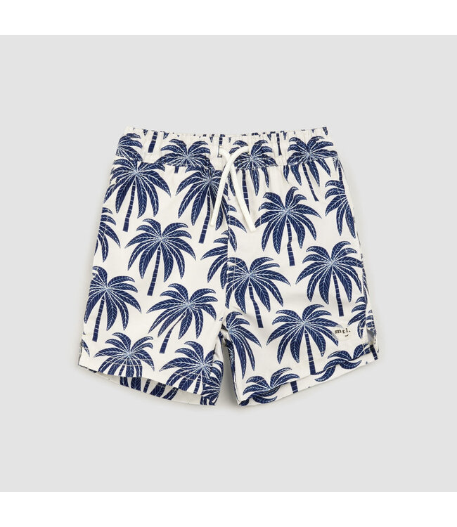 MILES THE LABEL SHORT DE BAIN - BEIGE À IMPRIMÉS PALMIERS