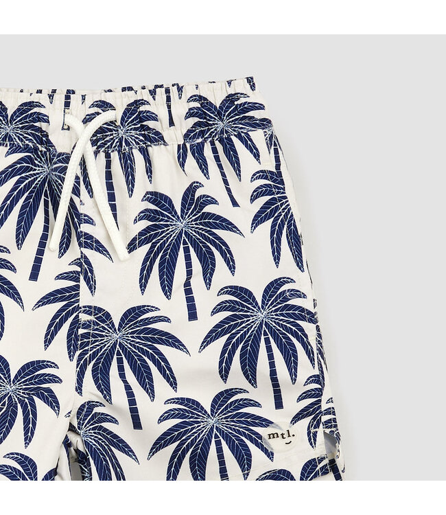 MILES THE LABEL SHORT DE BAIN - BEIGE À IMPRIMÉS PALMIERS