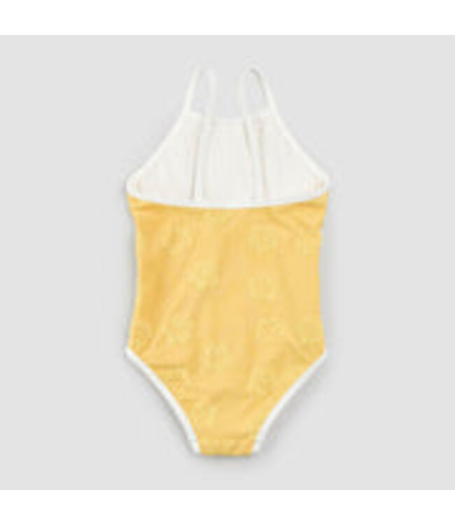 MILES THE LABEL MAILLOT DE BAIN - OR À IMPRIMÉ HIBISCUS