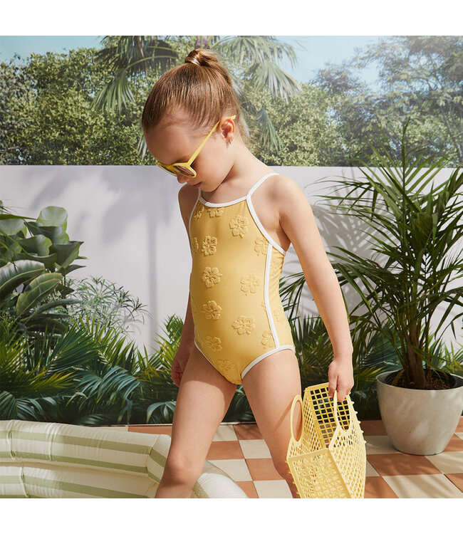 MILES THE LABEL MAILLOT DE BAIN - OR À IMPRIMÉ HIBISCUS