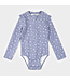 PETIT LEM MAILLOT DE BAIN À MANCHES LONGUES - BLEU GRIS IMPRIMÉ FLEURS DES CHAMPS
