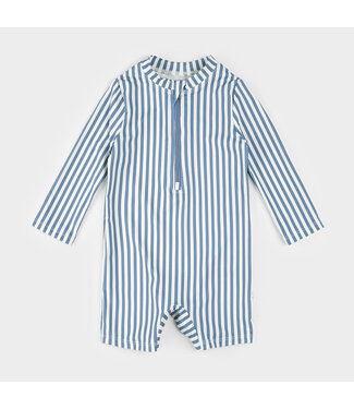 PETIT LEM COMBINAISON DE BAIN - RAYURES BLEUES