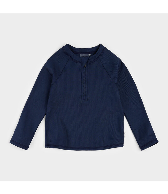 PETIT LEM MAILLOT DE BAIN À MANCHES LONGUES - BLEU MARINE