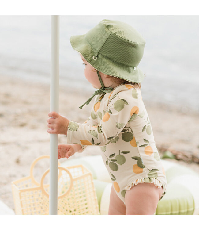 PETIT LEM CHAPEAU SOLEIL RÉVERSIBLE - IMPRIMÉ D'AGRUMES