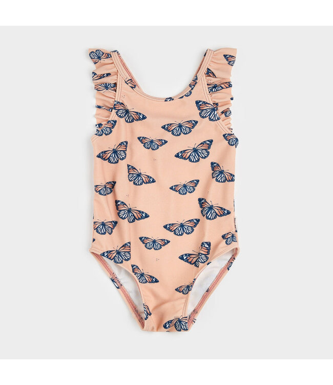 PETIT LEM MAILLOT DE BAIN - PAPAYE À IMPRIMÉ DE MONARQUE