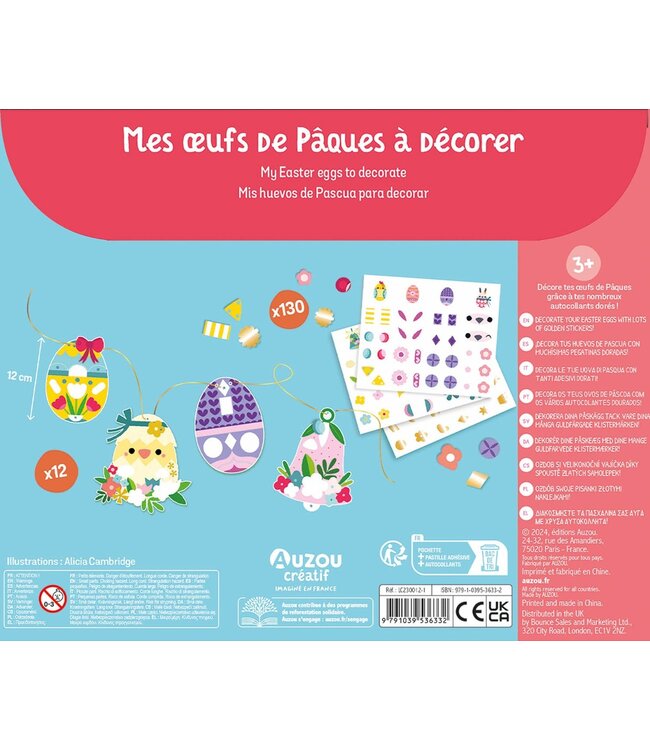AUZOU AUTOCOLLANTS - OEUFS DE PÂQUES À DÉCORER