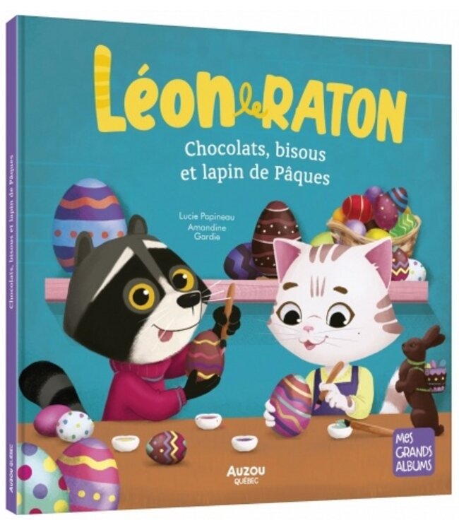 AUZOU LIVRE LÉON LE RATON - CHOCOLATS, BISOUS ET LAPIN DE PÂQUES