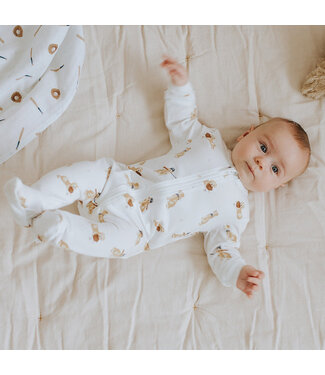 PETIT LEM PYJAMA A PATTES GOLDEN RETRIEVER - BLANC