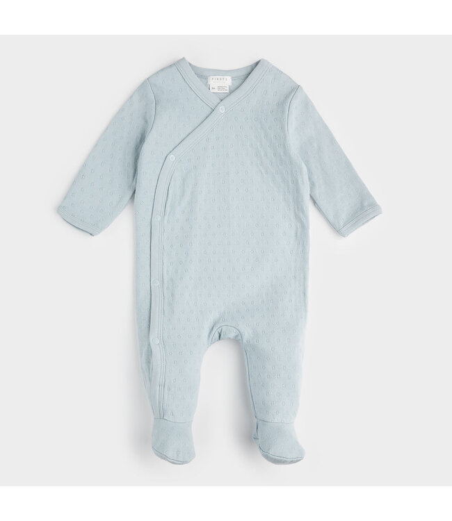 PETIT LEM PYJAMA À PATTES POINTELLE - BLEU CIEL
