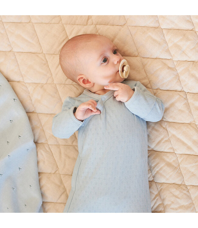 PETIT LEM PYJAMA À PATTES POINTELLE - BLEU CIEL
