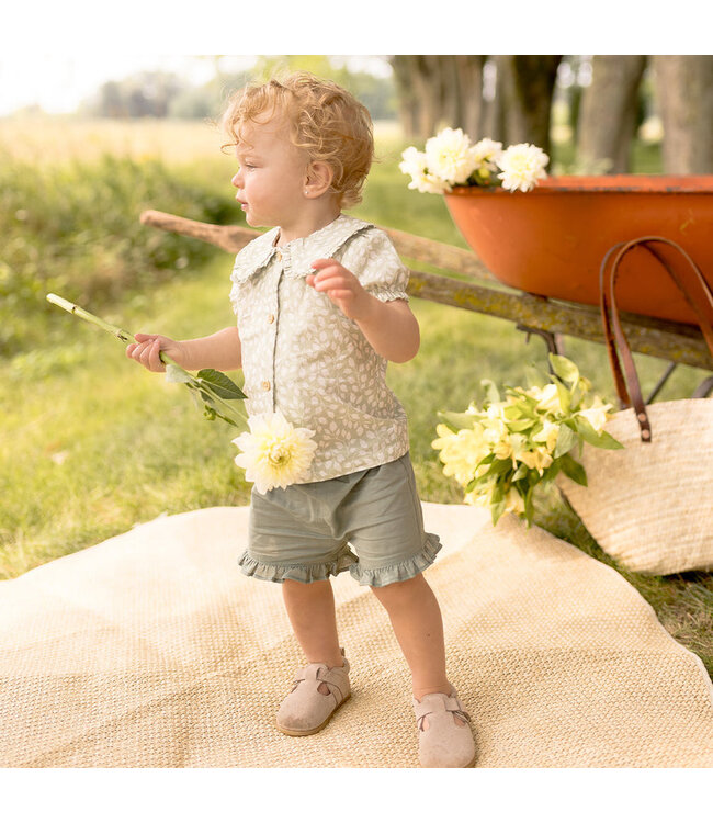 PETIT LEM ENSEMBLE 2 MCX FEUILLES DE SAUGE - VERT