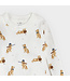PETIT LEM PYJAMA 2 MCX GOLDEN RETRIEVER - BLANC