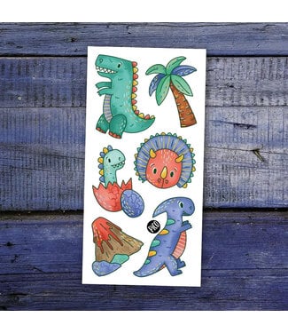 PiCO TATOO TATOUAGES TEMPORAIRES - LE TYRANNOSAURE ET SES AMIS