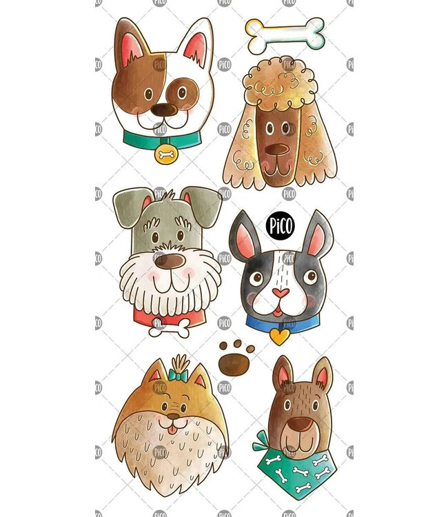 PiCO TATOO TATOUAGES TEMPORAIRES -  L'ESCOUADE CANINE