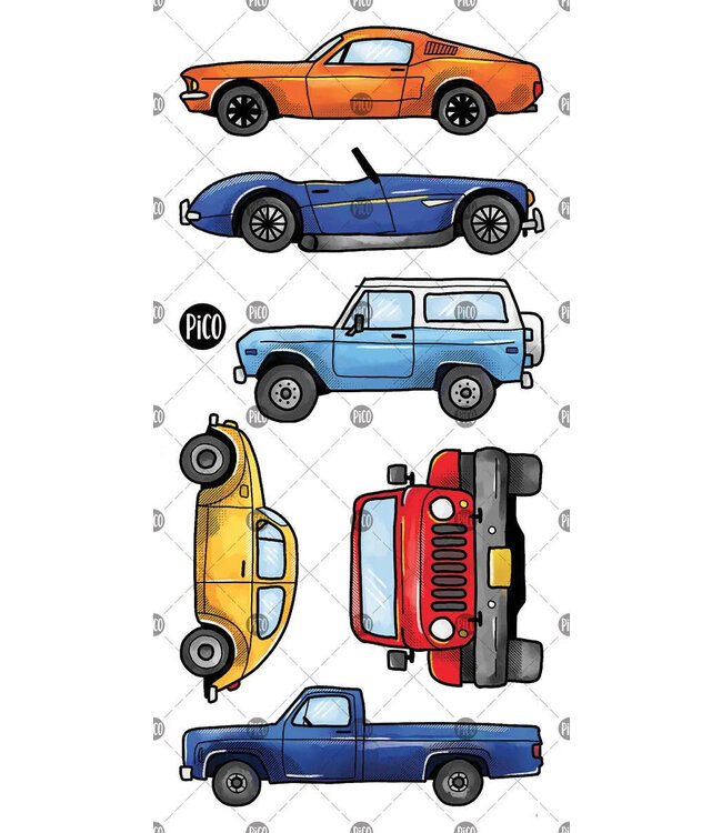 PiCO TATOO TATOUAGES TEMPORAIRES - LES VOITURES CLASSIQUES