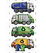 PiCO TATOO TATOUAGES TEMPORAIRES - LES CAMIONS DE RECYCLAGE