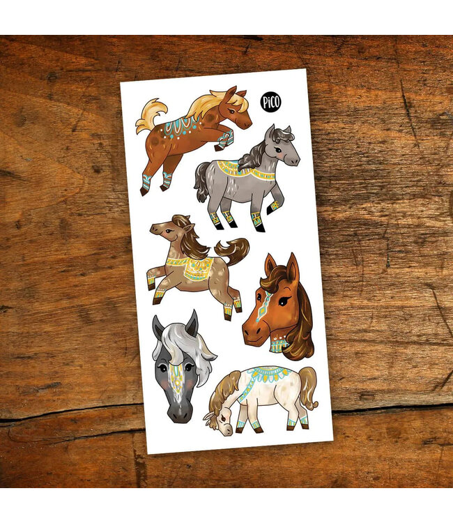 PiCO TATOO TATOUAGE TEMPORAIRE - LES CHEVAUX SAUVAGES