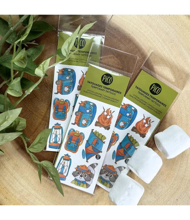 PiCO TATOO TATOUAGES TEMPORAIRES - CAMPING