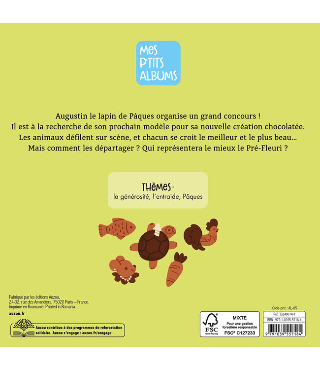 AUZOU LIVRE - AUGUSTIN ET LE CONCOURS DE PÂQUES