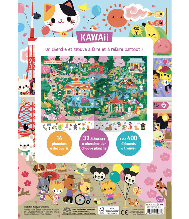 AUZOU LIVRE - CHERCHE & TROUVE KAWAII