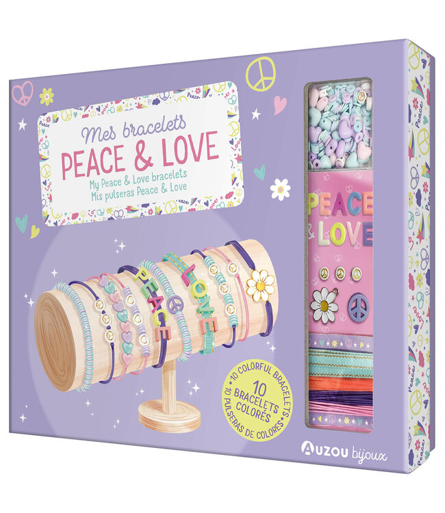 AUZOU COFFRET - MES BRACELETS PEACE & LOVE