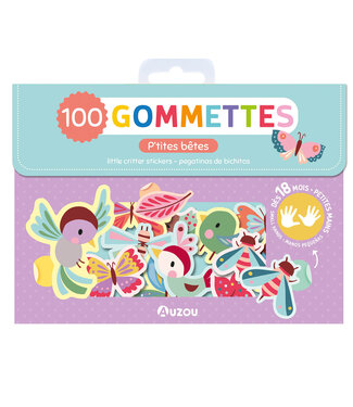 AUZOU MA POCHETTE DE 100 GOMMETTES - P'TITES BÊTES