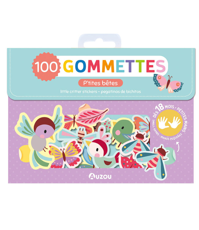 AUZOU MA POCHETTE DE 100 GOMMETTES - P'TITES BÊTES
