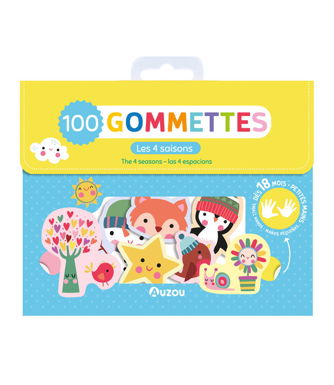 AUZOU MA POCHETTE DE 100 GOMMETTES - LES 4 SAISONS